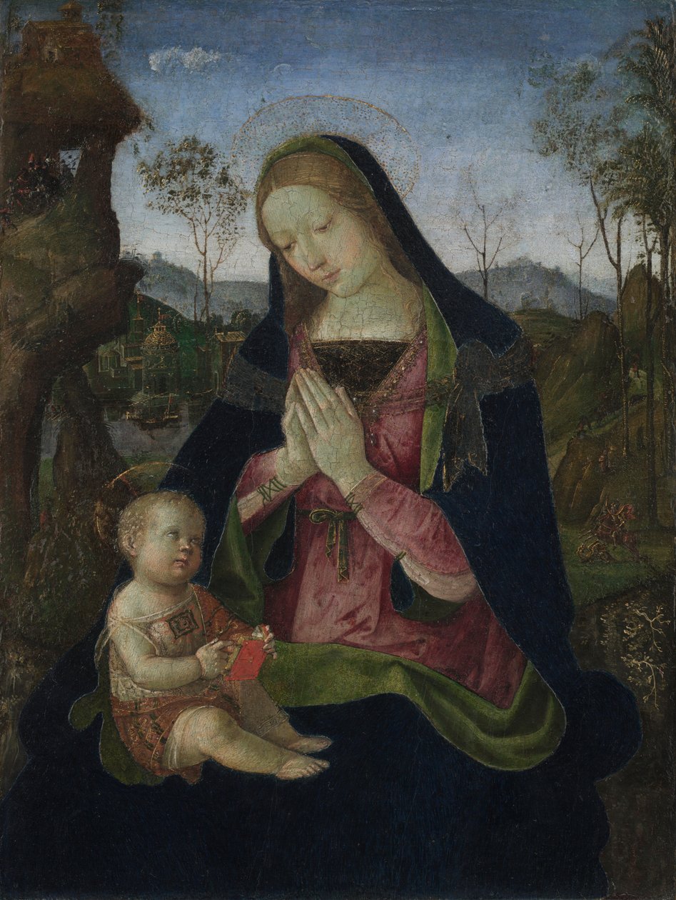 Virgem e Menino, c.1490-1500 (têmpera e óleo sobre madeira) de Bernardino di Betto Pinturicchio