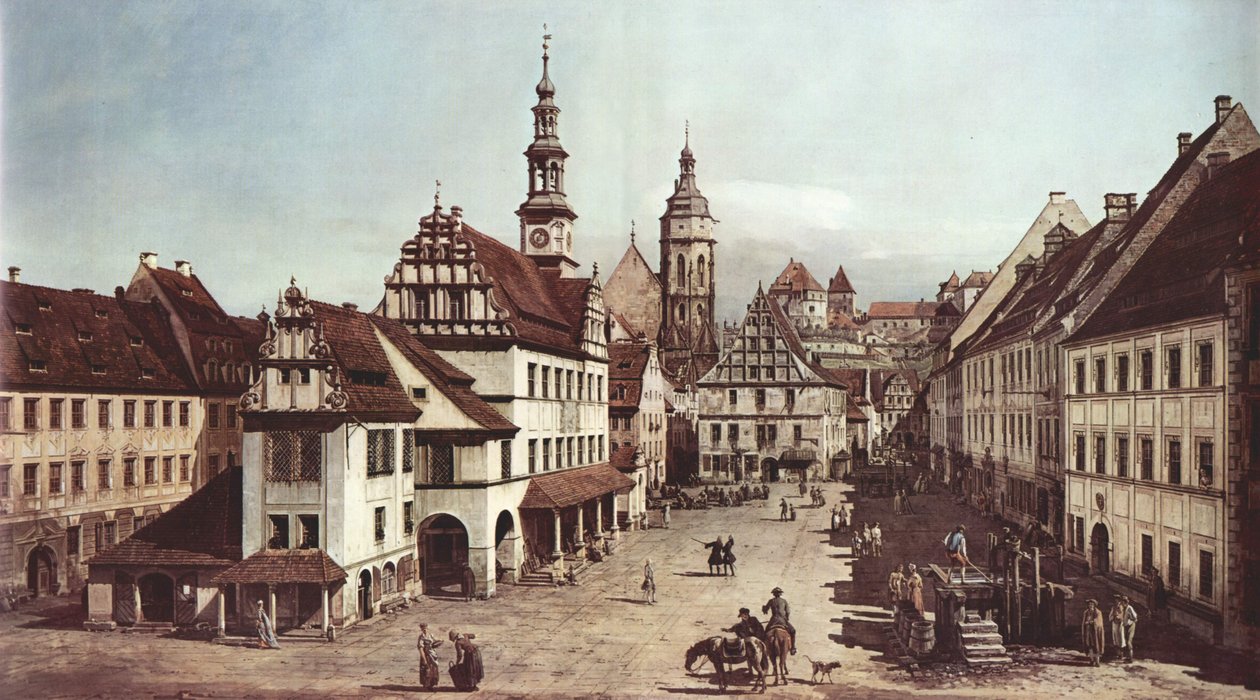 A praça do mercado de Pirna de Bernardo Bellotto