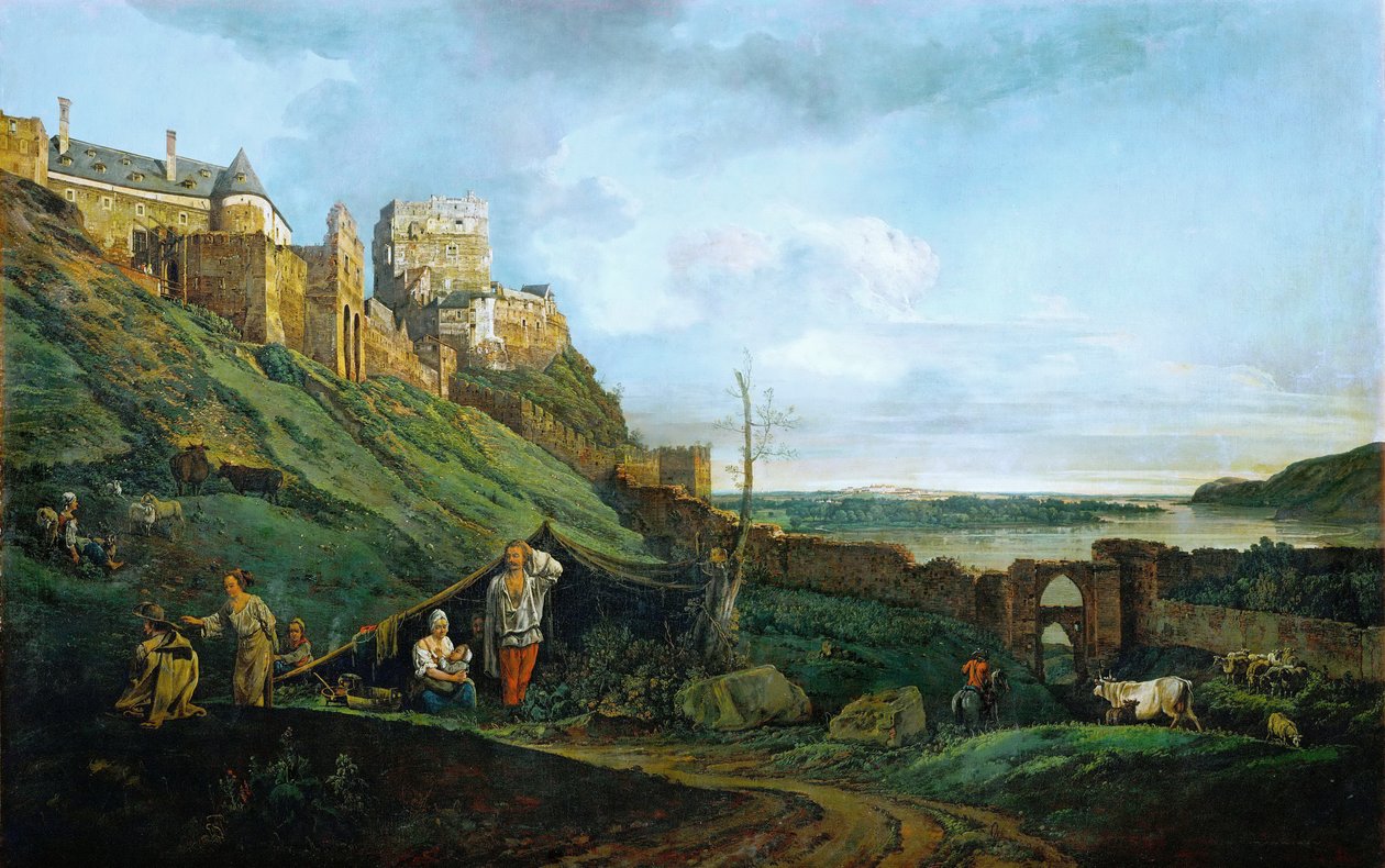 As ruínas Theben an der March de Bernardo Bellotto