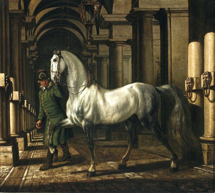 Noivo levando um cavalo de Bernardo Bellotto