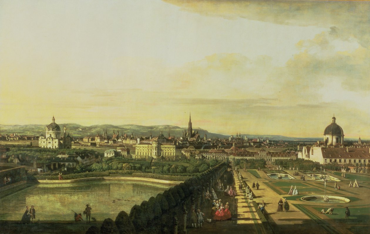 O Belvedere de Gesehen, Viena de Bernardo Bellotto