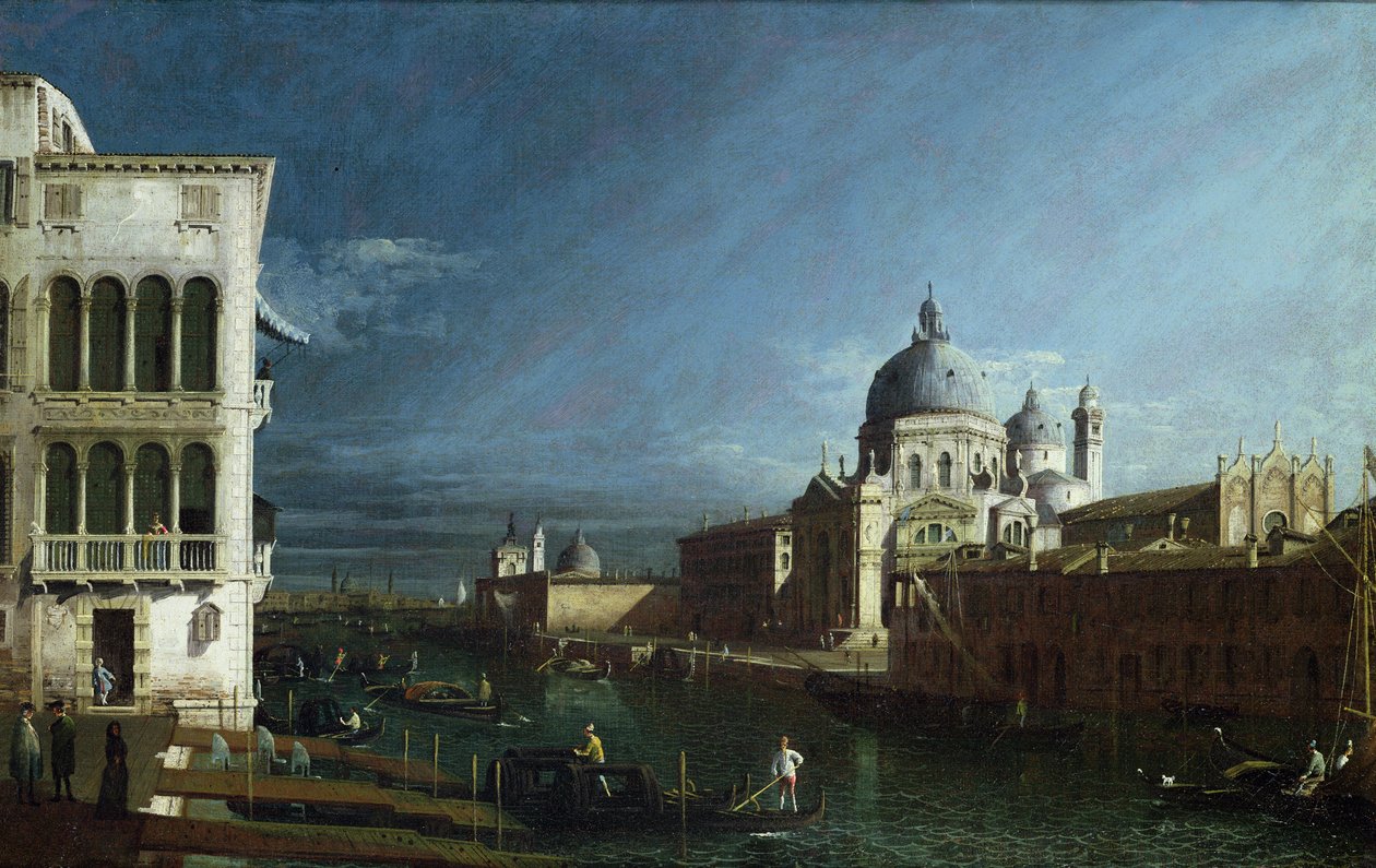 O Molo Olhando para o Oeste com o Palácio dos Doges à Distância (óleo) de Bernardo Bellotto