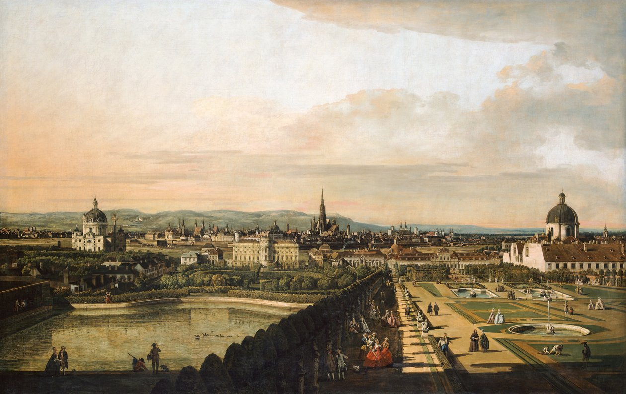 Viena visto do palácio do Belvedere de Bernardo Bellotto