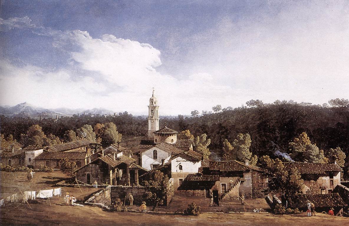 Vista, de, Gazzada, perto, Varese de Bernardo Bellotto