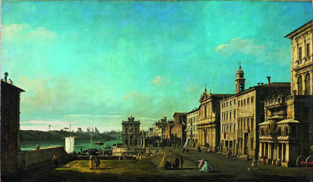 Vista da Via di Ripetta em Roma de Bernardo Bellotto