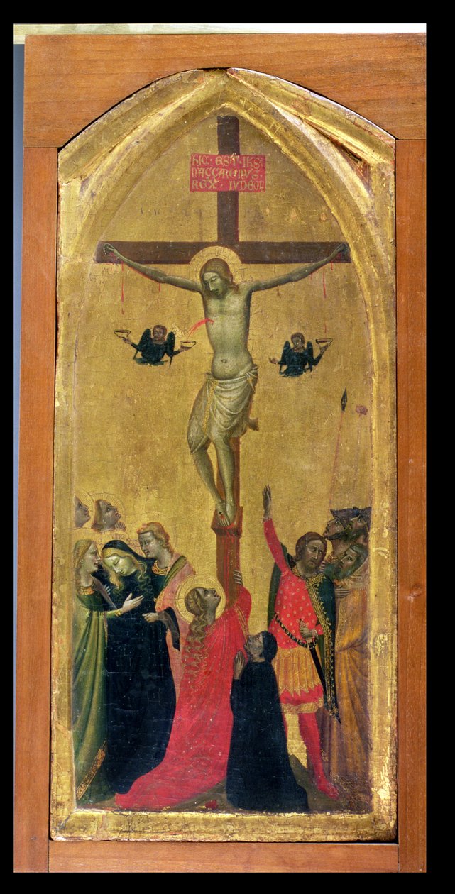 Crucificação (tempera no painel) de Bernardo Daddi