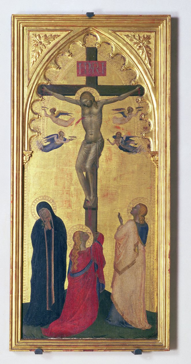 Crucificação (tempera no painel) de Bernardo Daddi
