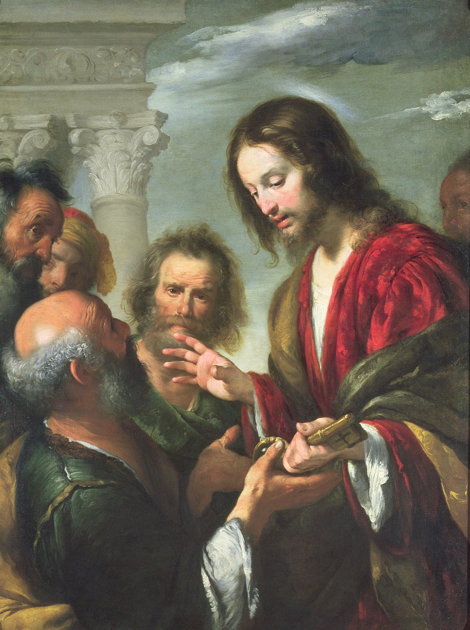 A entrega das chaves para São Pedro de Bernardo Strozzi