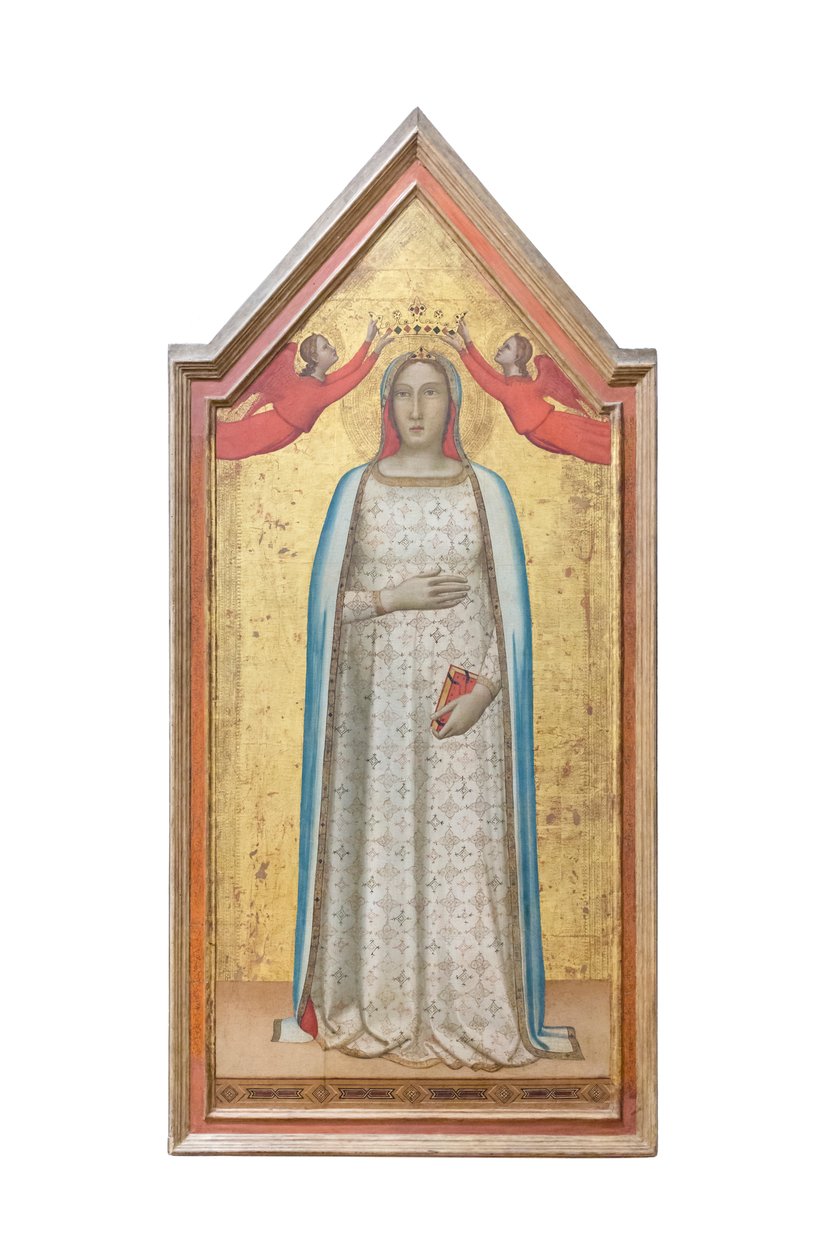 A "Madonna del parto" coroada por anjos de Bernardo (workshop of) Daddi