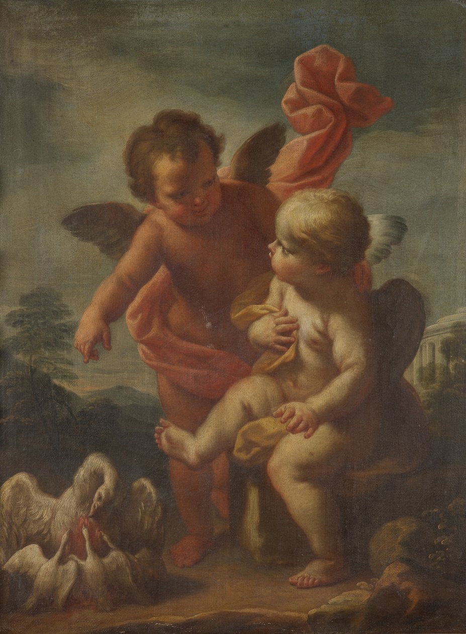 Cupidos com gansos de Bernardo Arniconi