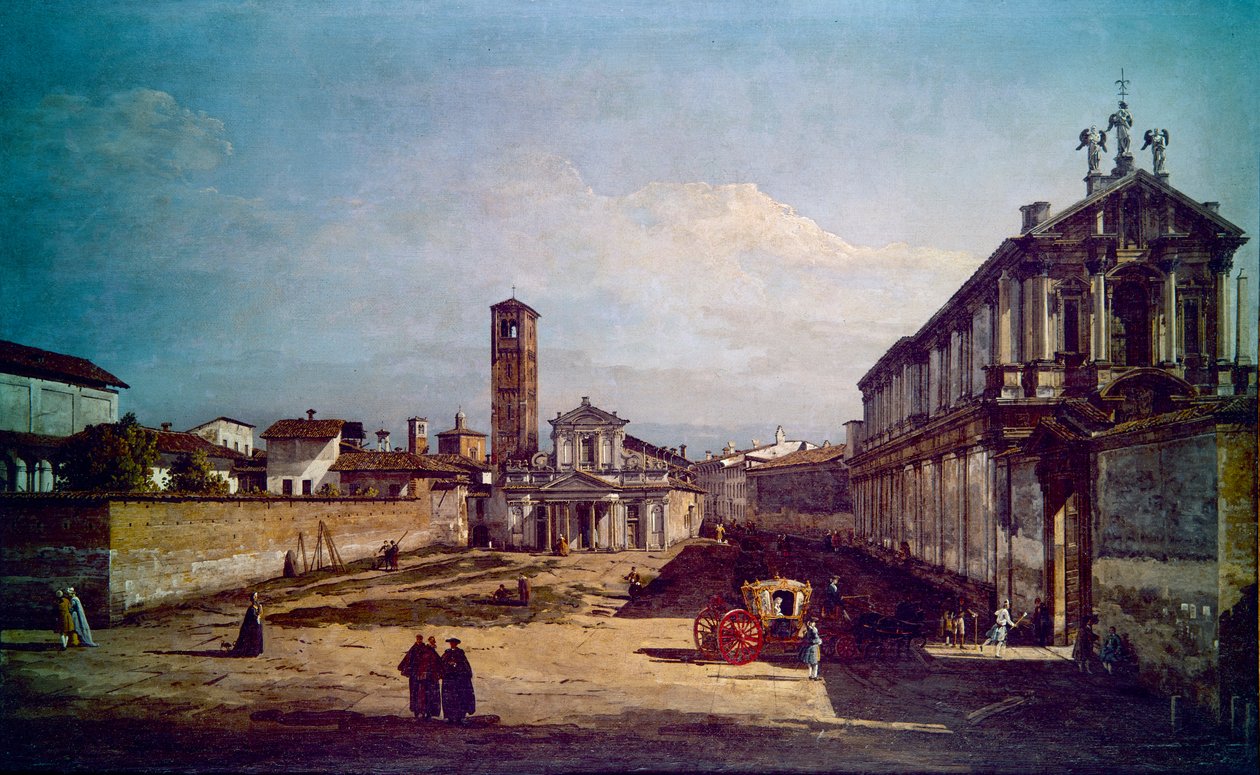 Uma vista de Milão (pintura) de Bernardo Bellotto