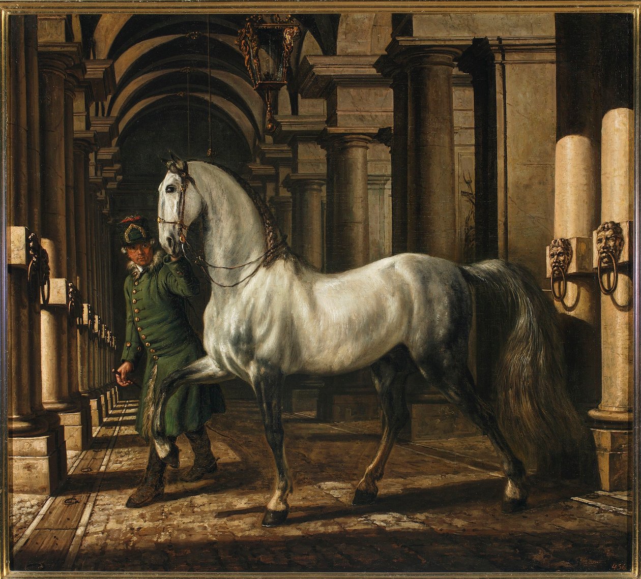 Rapaz de estrebaria conduzindo um cavalo de Bernardo Bellotto