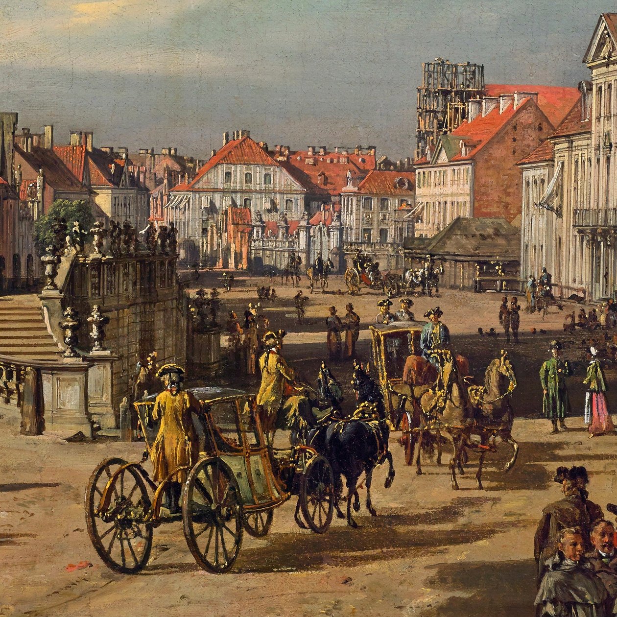 Igreja da Santa Cruz de Varsóvia (detalhe) de Bernardo Bellotto