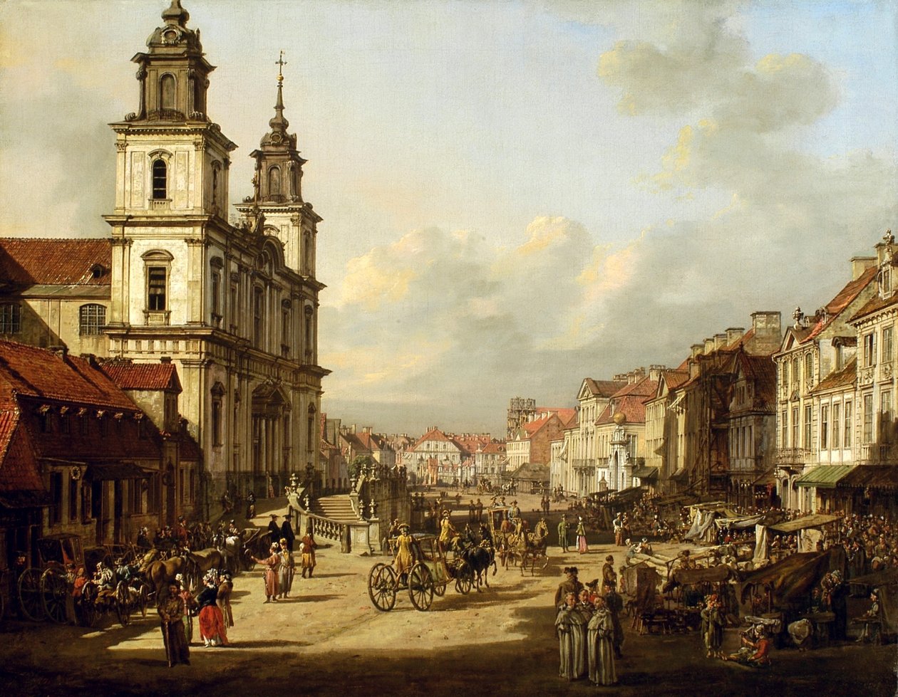 Igreja da Santa Cruz em Varsóvia. de Bernardo Bellotto