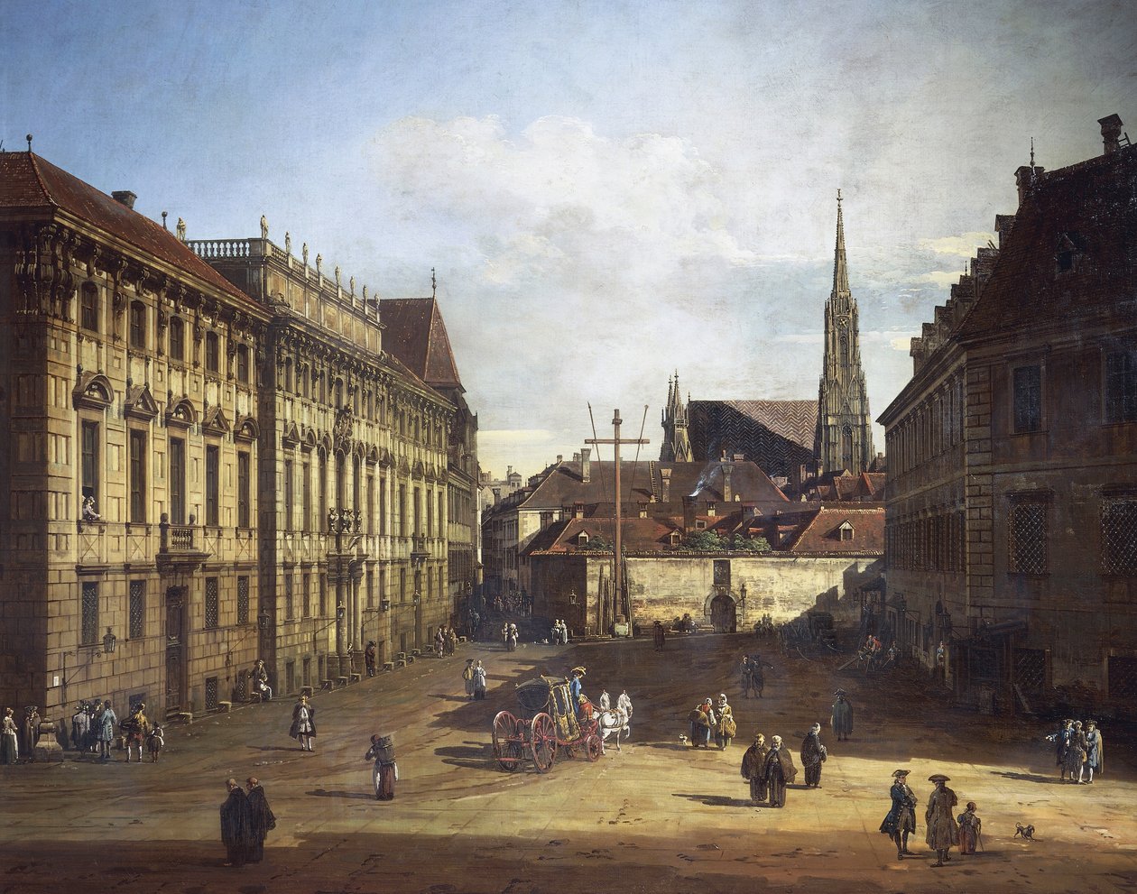 Praça Lobkowitz (Lobkowitzplatz) em Viena de Bernardo Bellotto