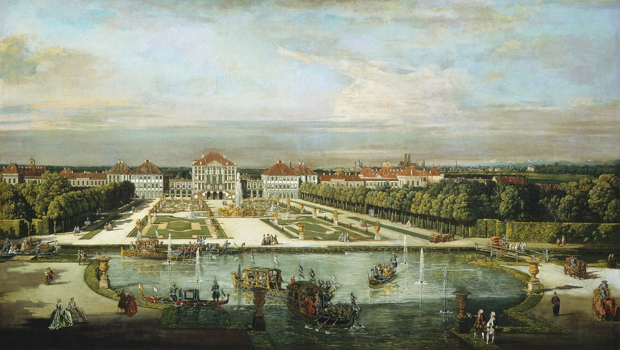 Palácio Nymphenburg, Munique, c. 1761. de Bernardo Bellotto