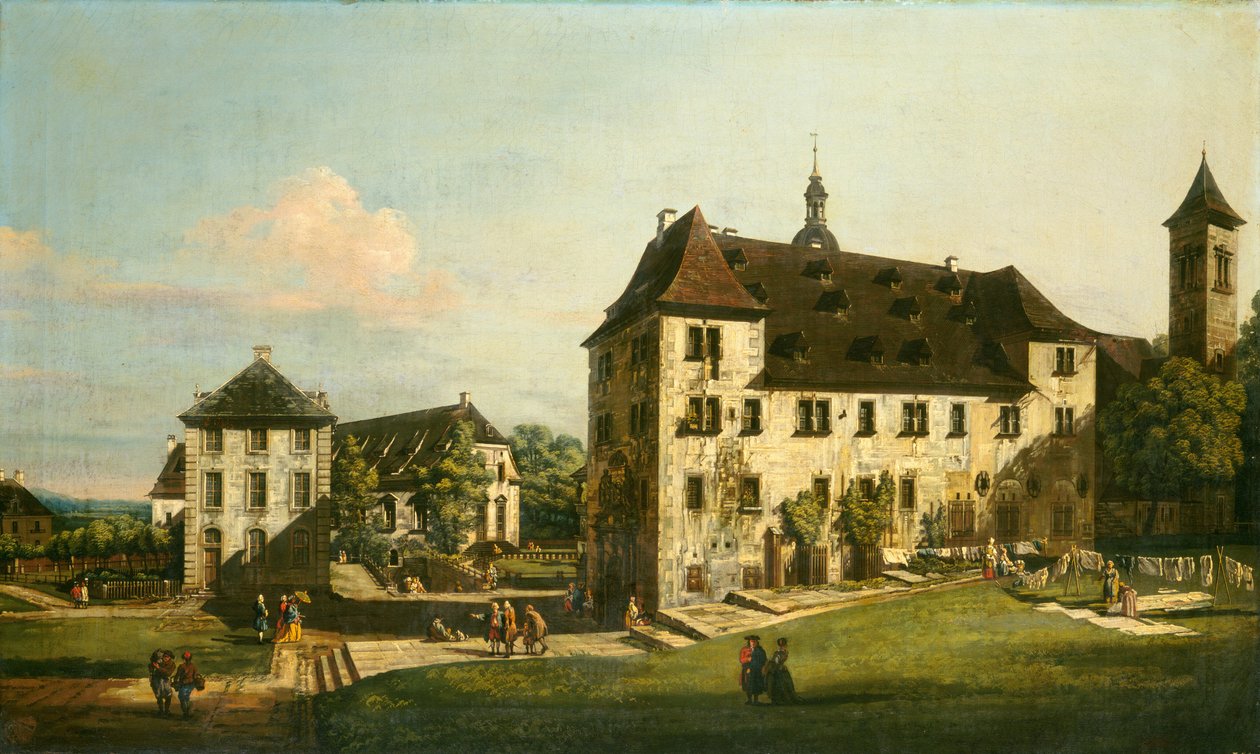 A Fortaleza de Königstein: Pátio com o Magdalenenburg de Bernardo Bellotto