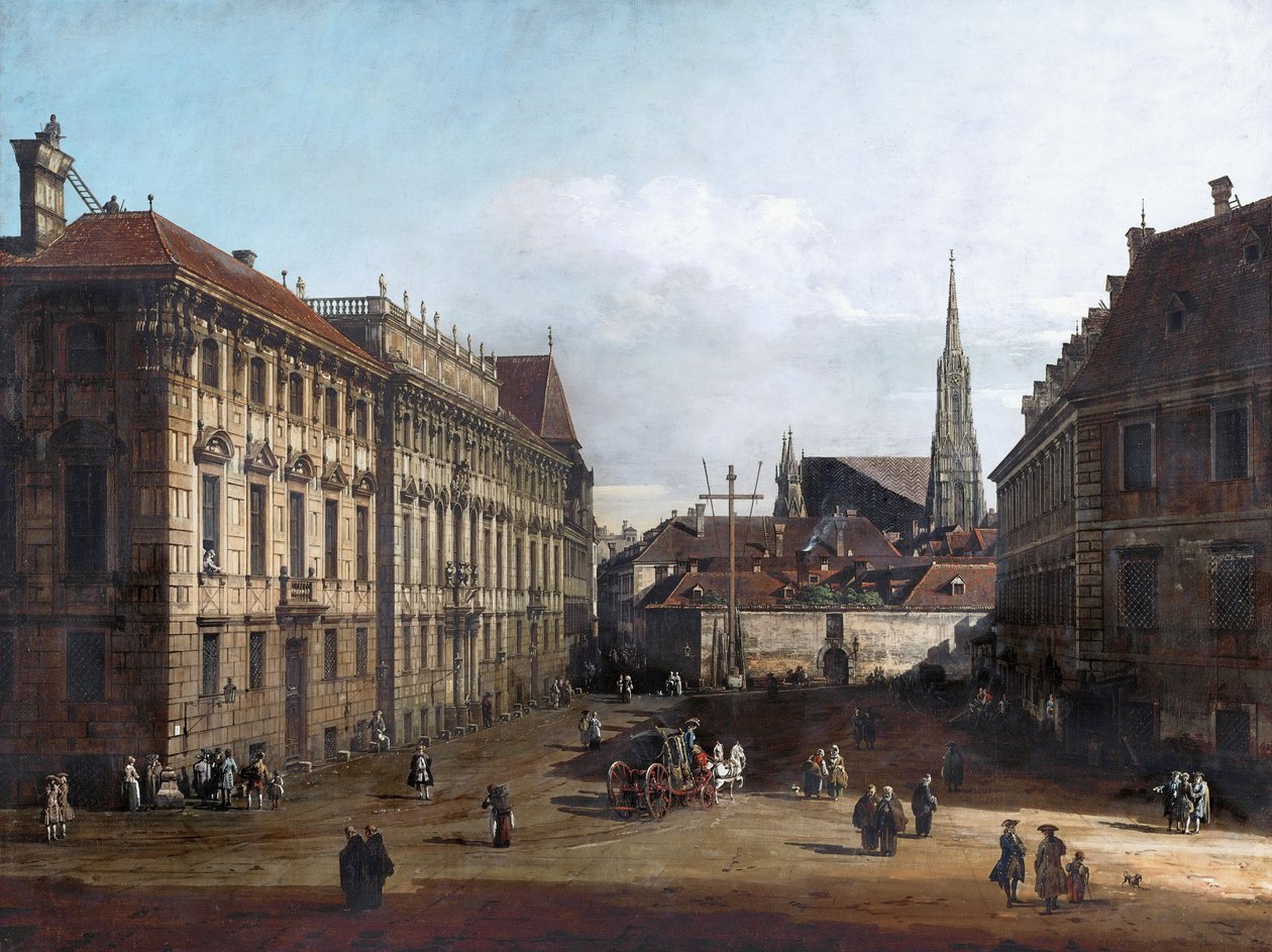 A Lobkowitzplatz em Viena de Bernardo Bellotto