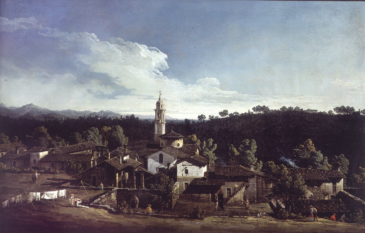Vista de Gazzada perto de Varese de Bernardo Bellotto