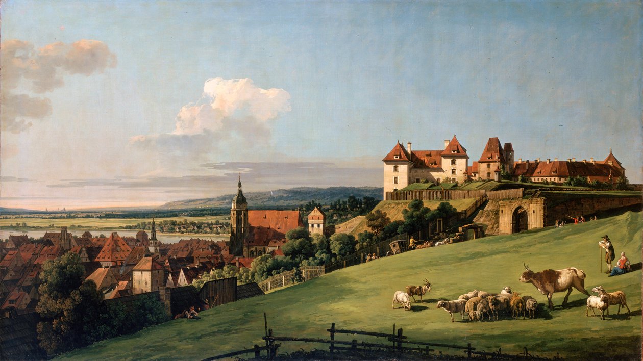 Vista de Pirna do Castelo de Sonnenstein
