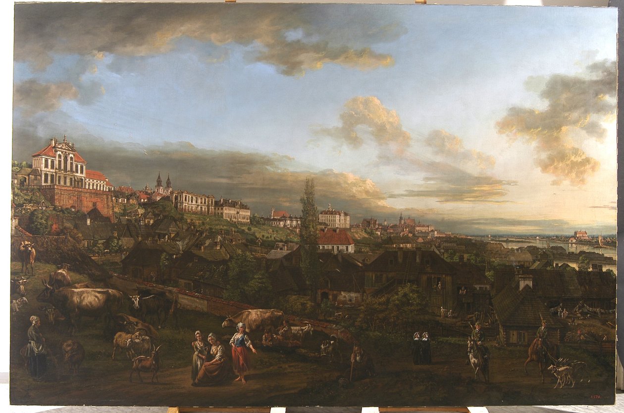 Vista de Varsóvia com o palácio de Ordynacki, 1772 de Bernardo Bellotto