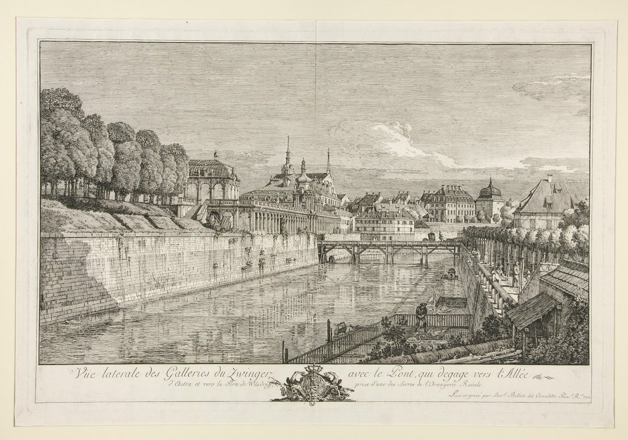 Vista do Zwinger, Dresden de Bernardo Bellotto