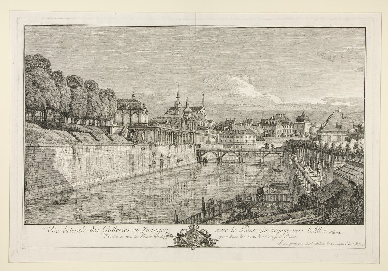 Vista do Zwinger, Dresden de Bernardo Bellotto