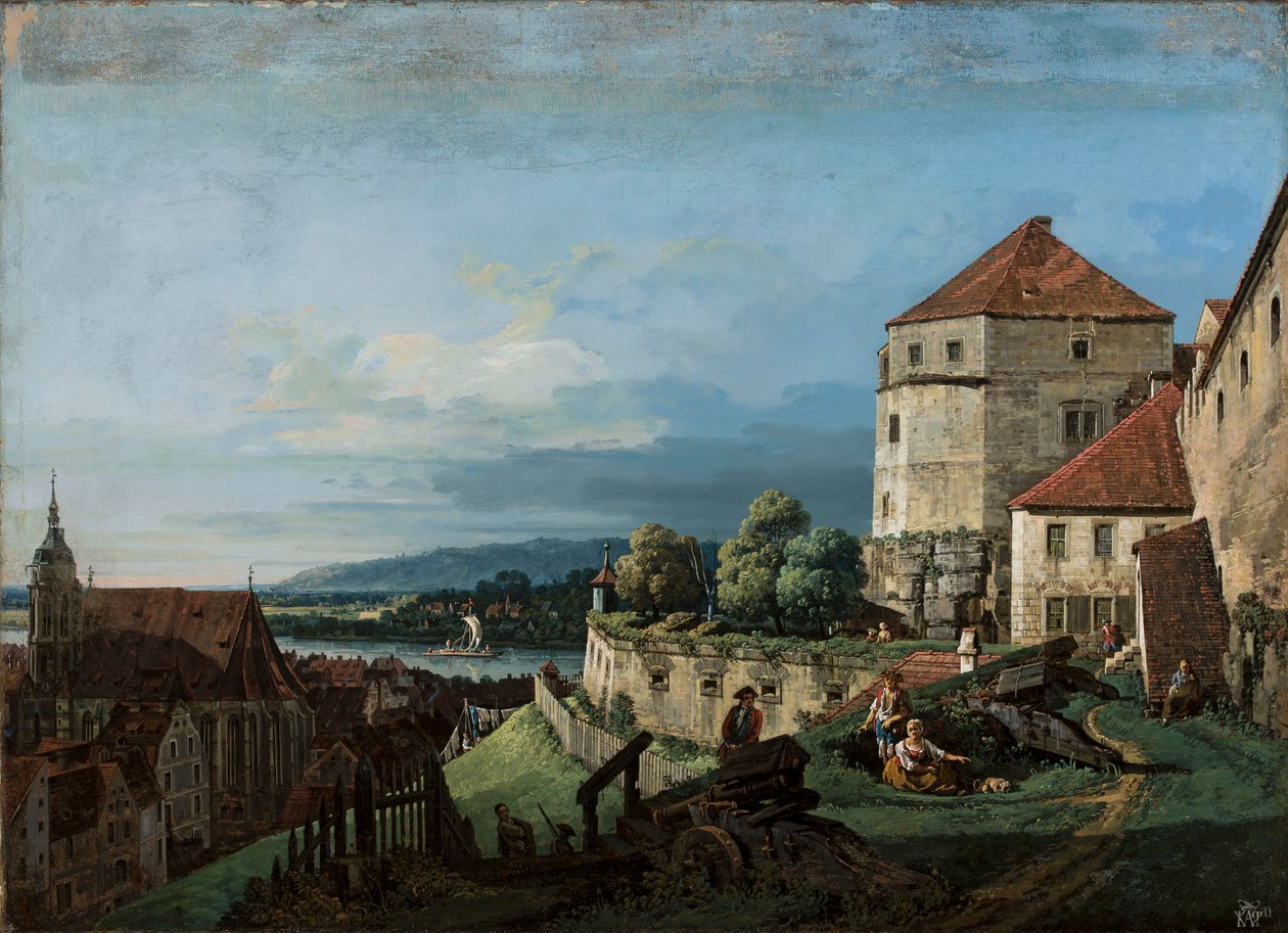 Vista de Pirna, na Saxónia de Bernardo Bellotto