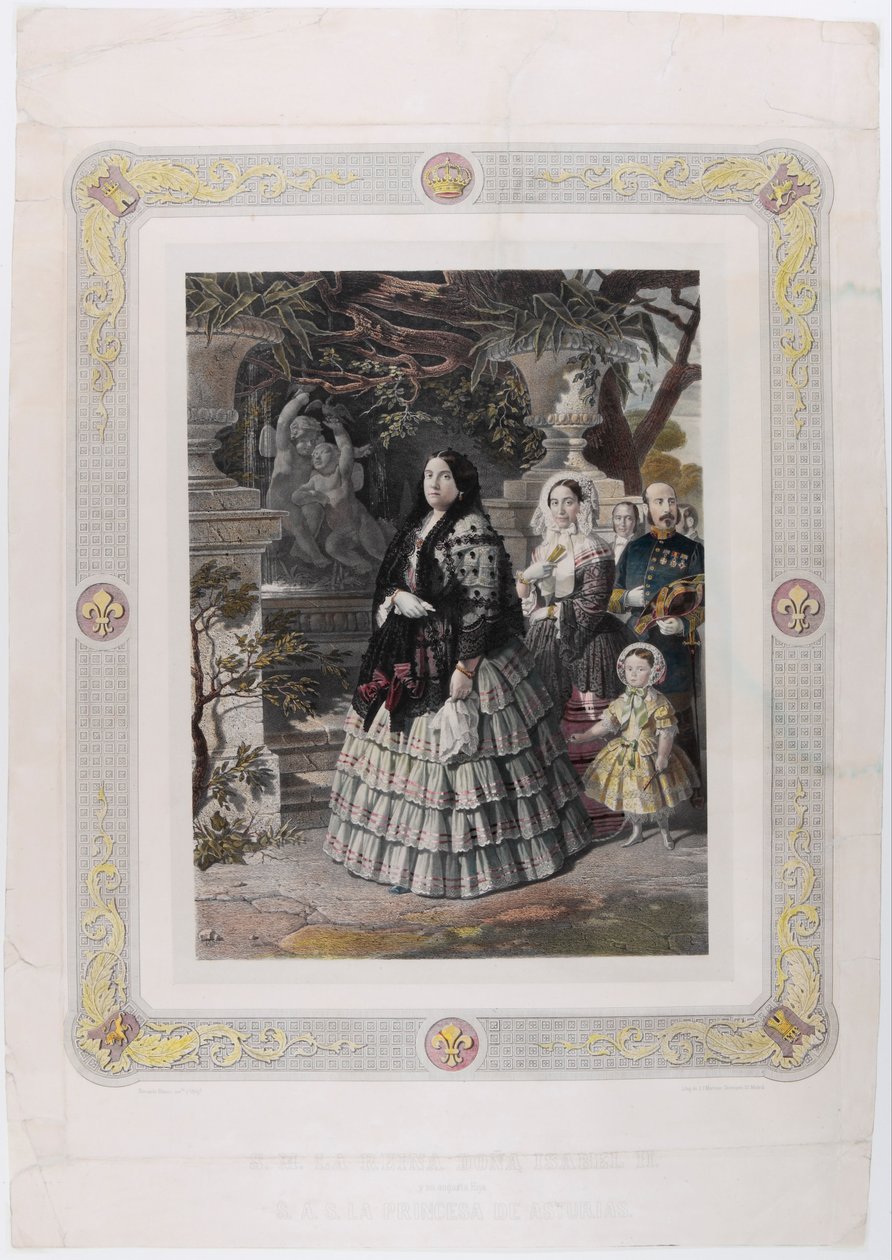 SUA MAJESTADE A RAINHA ISABEL II. e sua augusta Filha SUA ALTEZA MAIS SERENA, A PRINCESA DE AS de Bernardo Blanco y Pérez