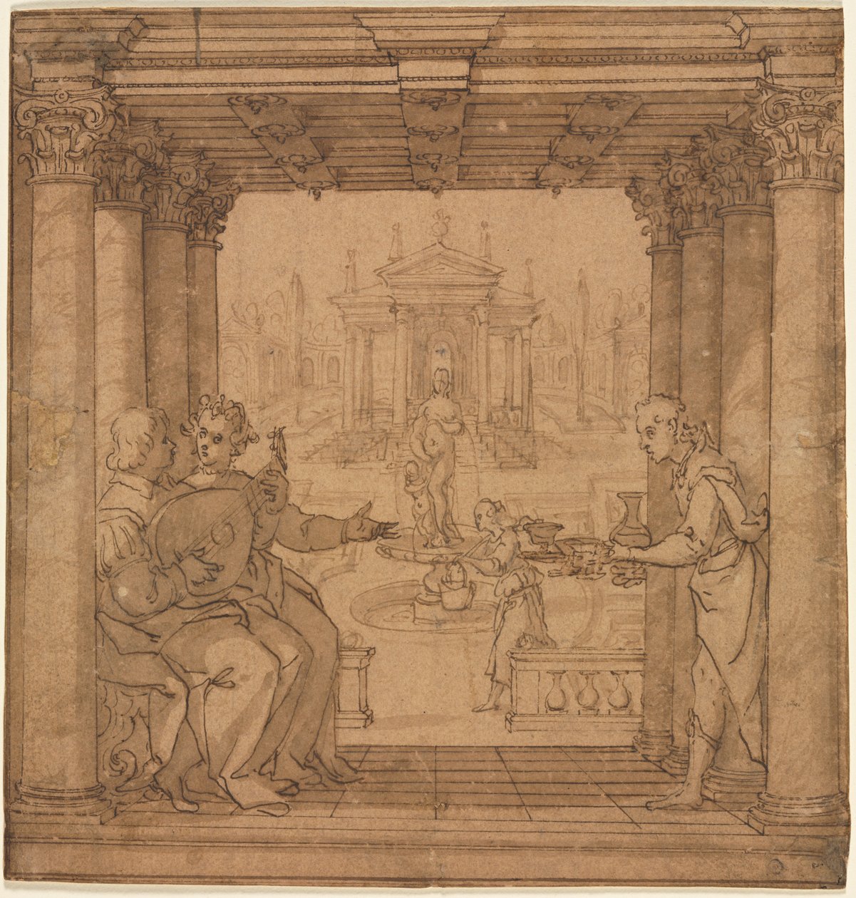 Ilustração de Torquato Tassos Jerusalem Liberated, 1586-1590. de Bernardo Castello