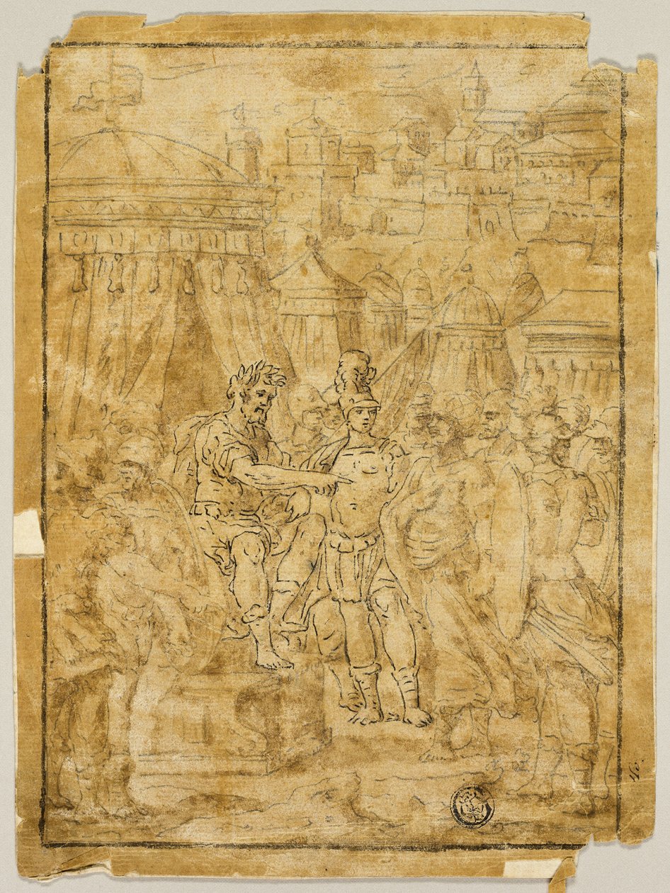 Ilustração para Cena da Libertação de Jerusalém (Gerusalemme Liberata) de Bernardo Castello