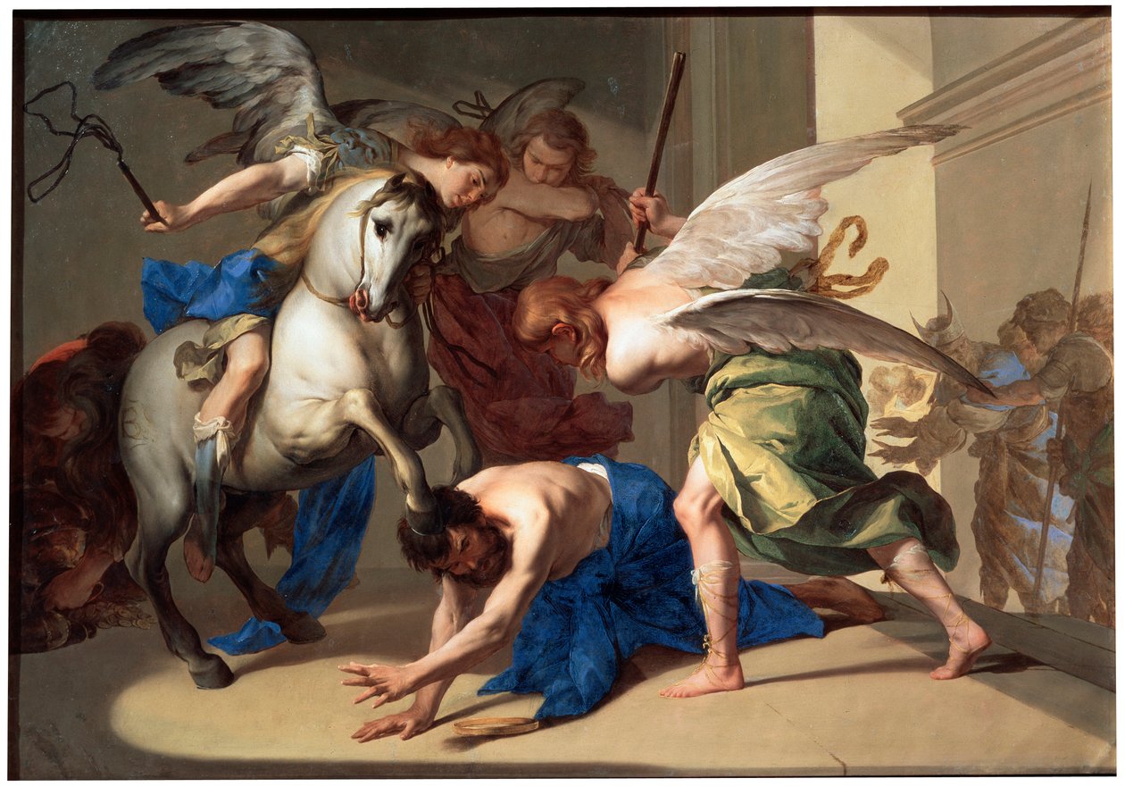 A expulsão de Heliodoro do templo, c1650 de Bernardo Cavallino