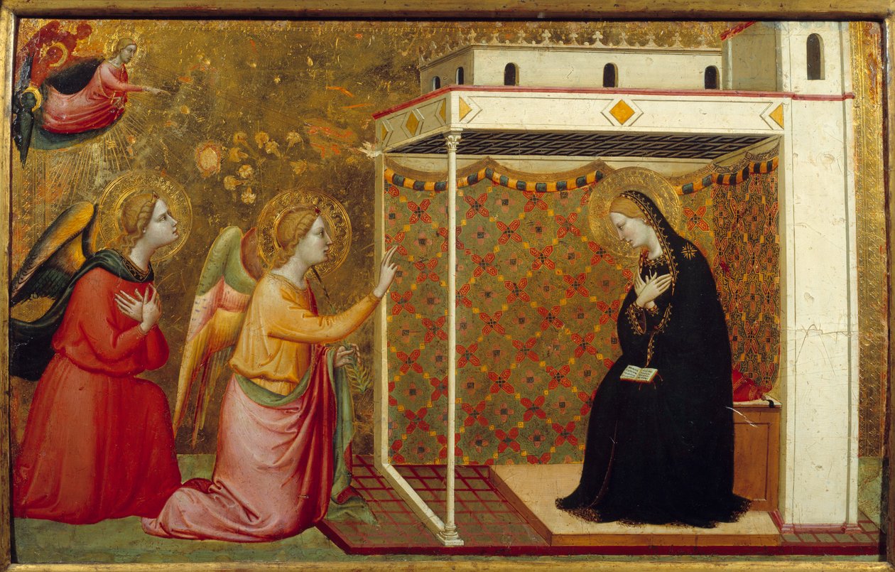 Anunciação. Pintura de Bernardo Daddi (? - 1355) Ec. Ital. de Bernardo Daddi