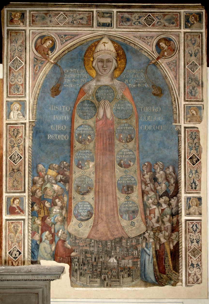Madone de la Misericorde - Madonna of Mercy par Daddi, Bernardo (1290-1350) de Bernardo Daddi