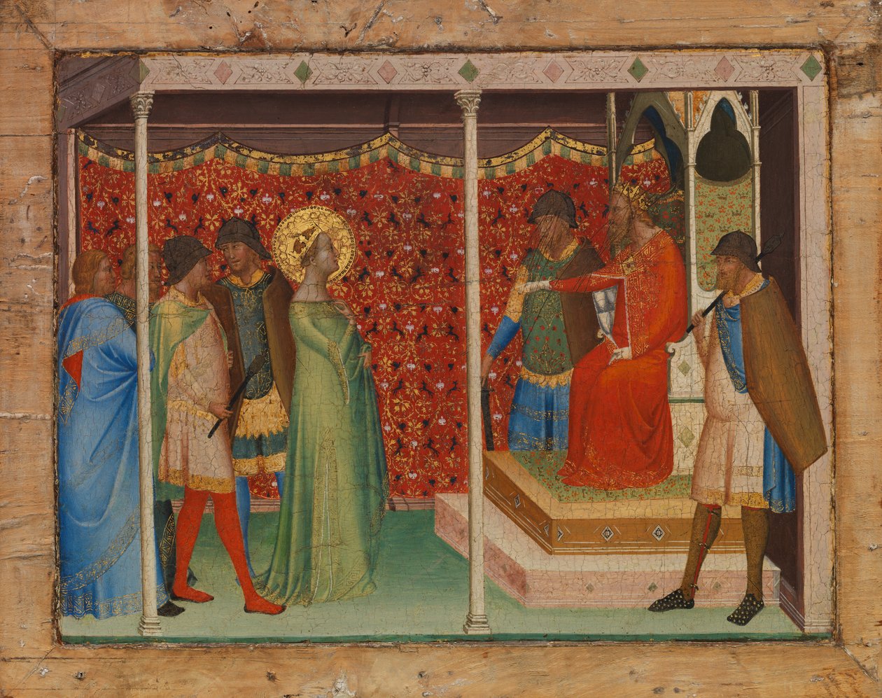 São Reparata perante o Imperador Décio ca. 1338-40. de Bernardo Daddi