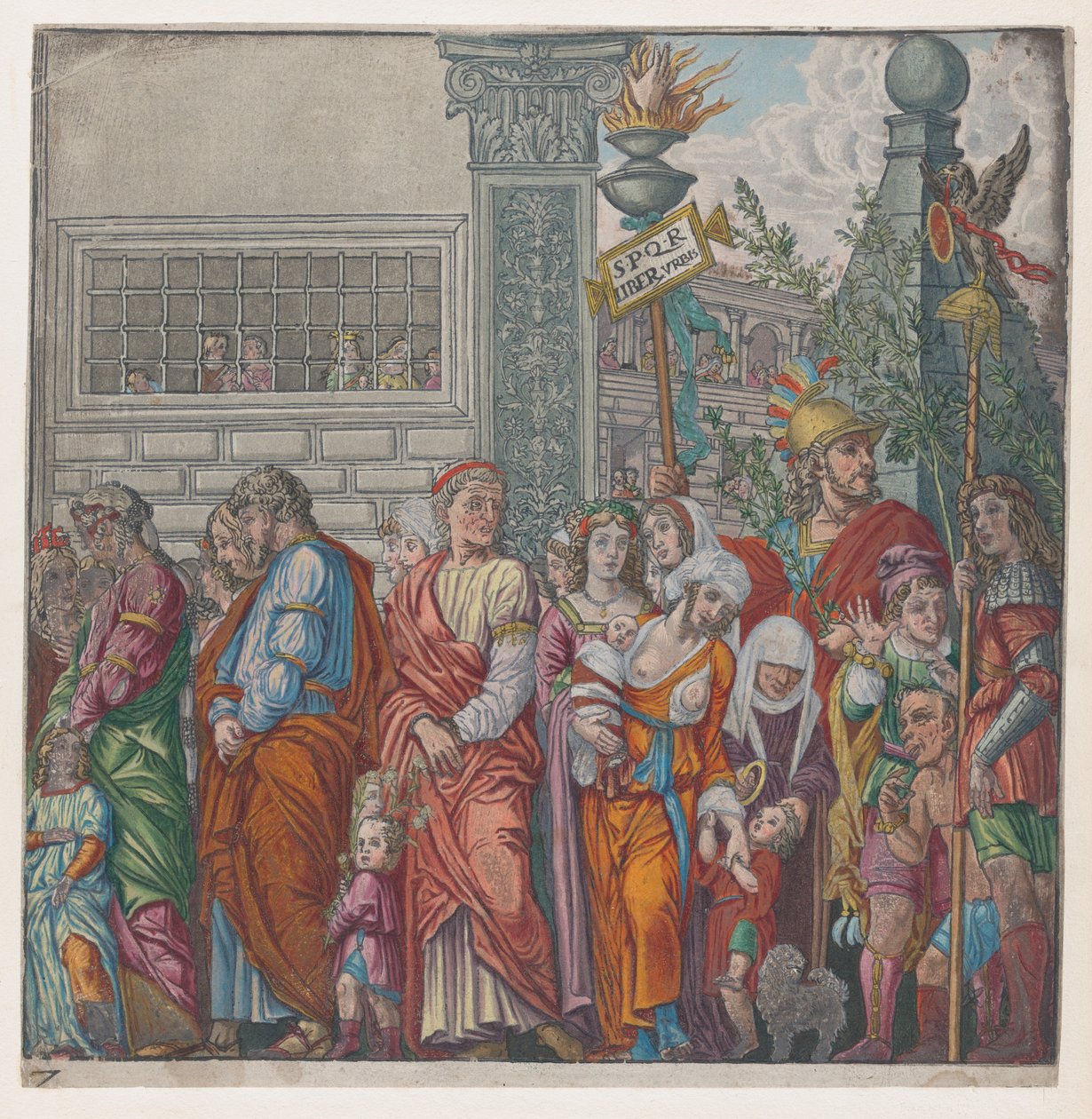 Folha 7: procissão, de O Triunfo de Júlio César, 1599. de Bernardo Malpizzi