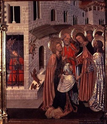 A Cura dos Possuídos, painel predella do Retábulo da Transfiguração de Bernardo Martorell