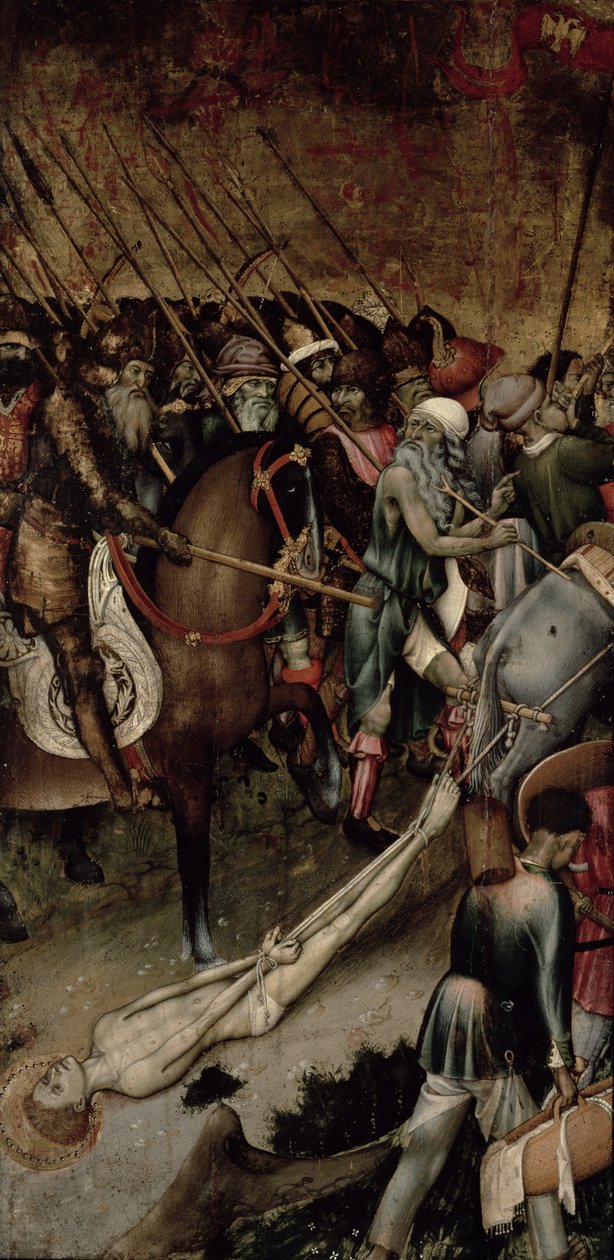 O Martírio de São Jorge, c.1435 (óleo sobre painel) de Bernardo Martorell