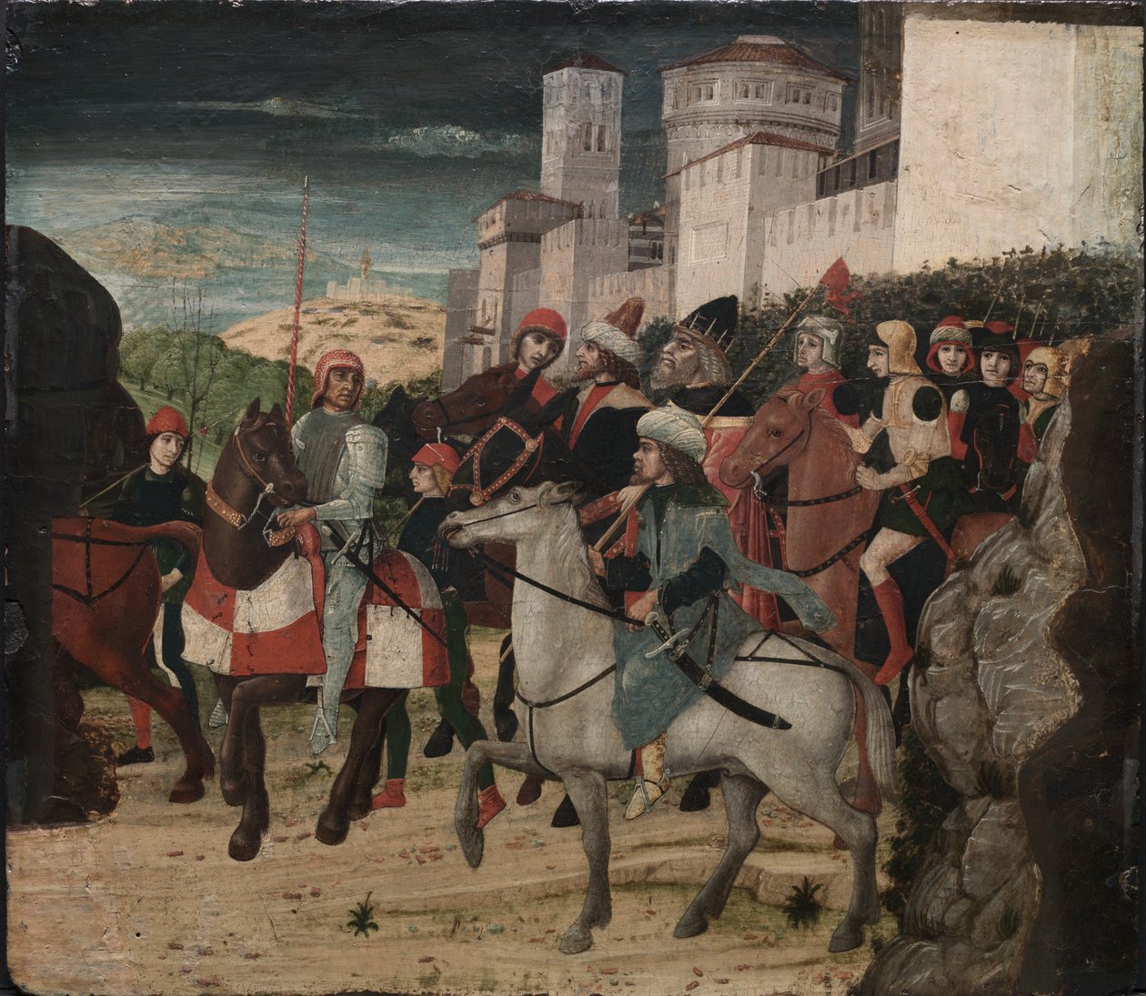 Procissão dos Reis Magos, c. 1450-1500 (tempera sobre madeira) de Bernardo Parentino