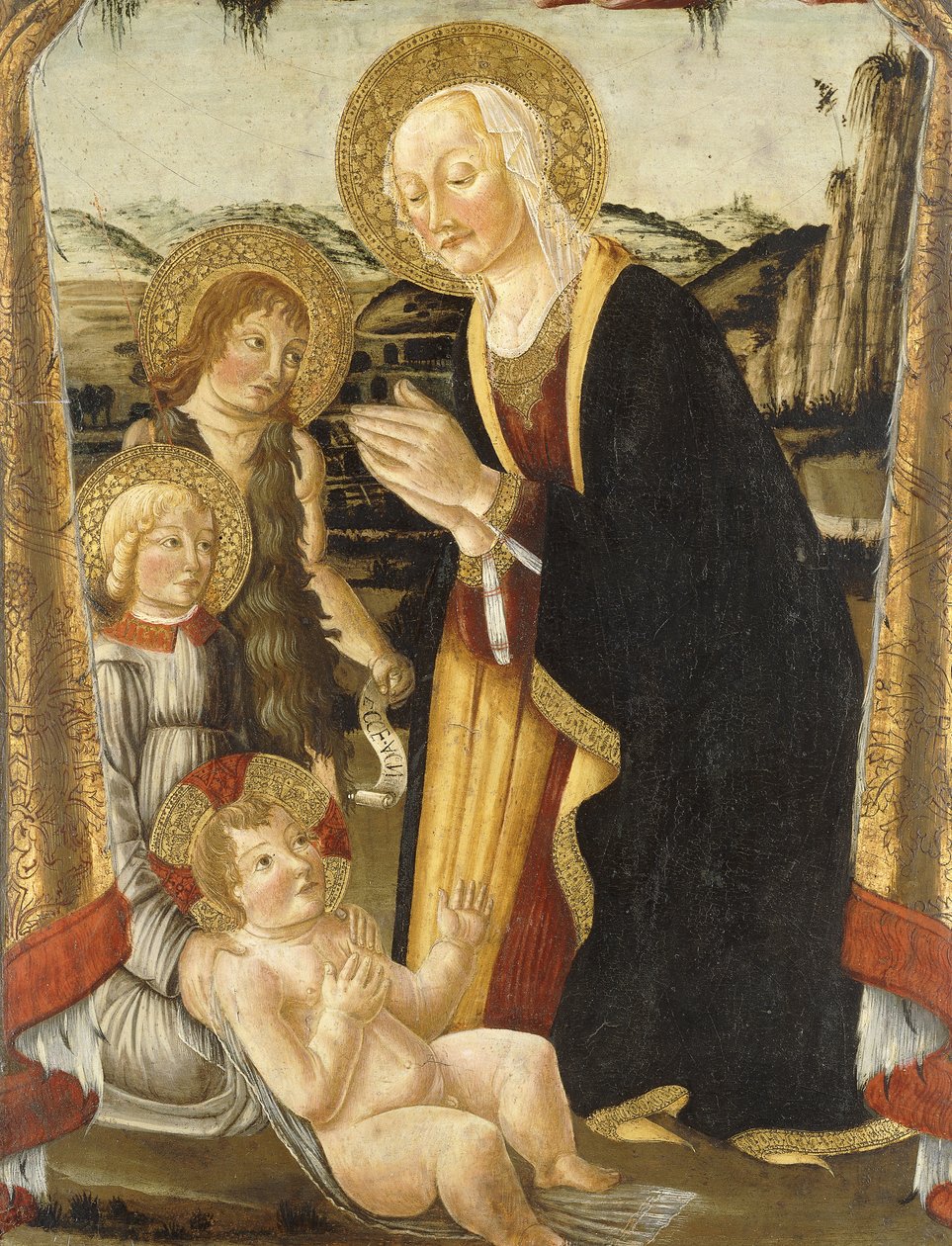 A Madona e o Menino com o Menino São João Batista e um Anjo de Bernardo Rosselli