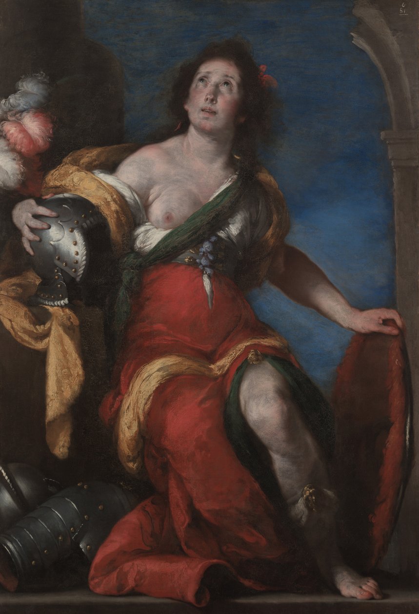 Figura alegórica, c.1636 (óleo sobre tela) de Bernardo Strozzi