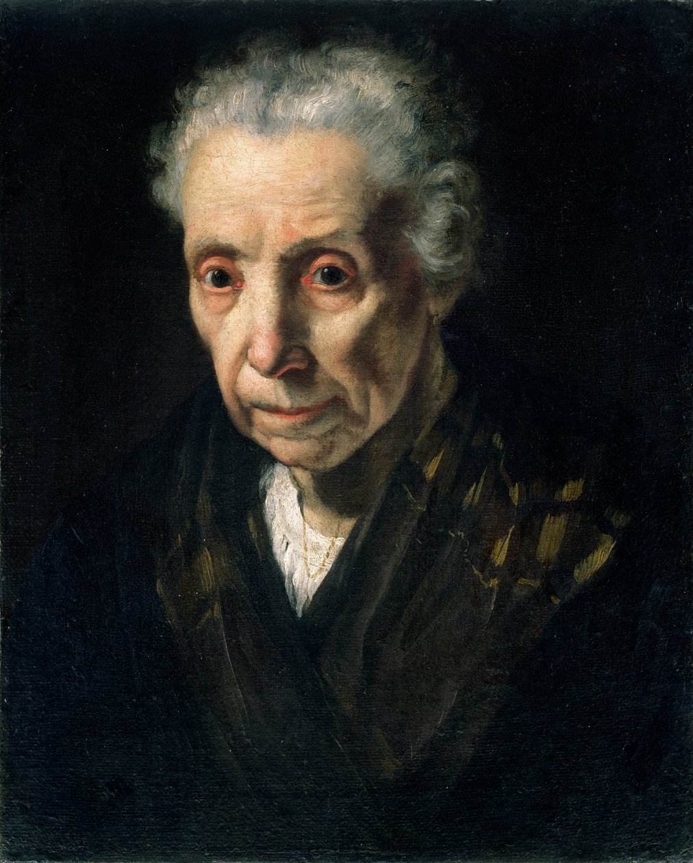 Cabeça de uma mulher velha de Bernardo Strozzi