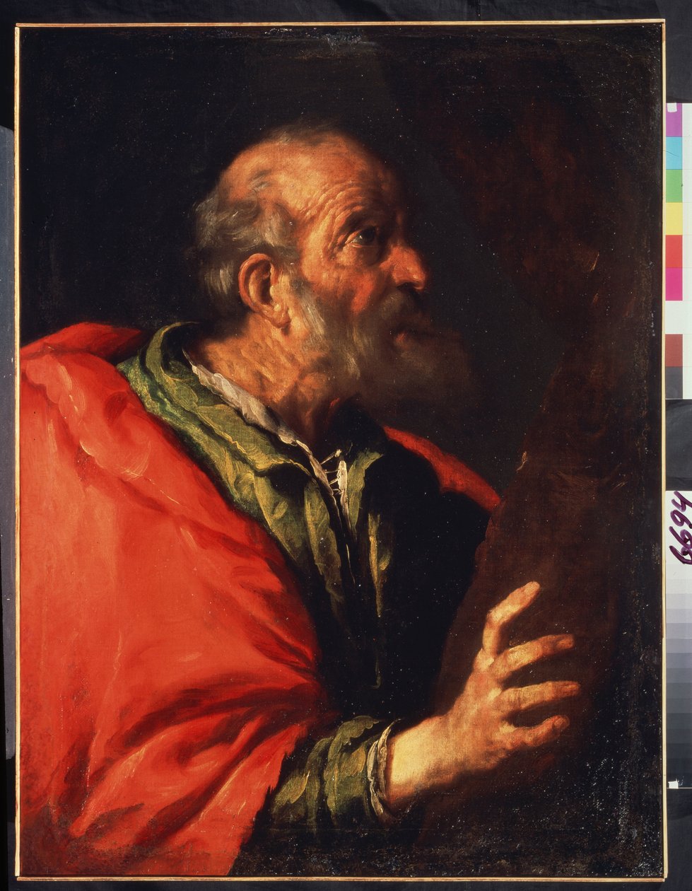 Cabeça de um homem velho, apóstolo Pedro? de Bernardo Strozzi