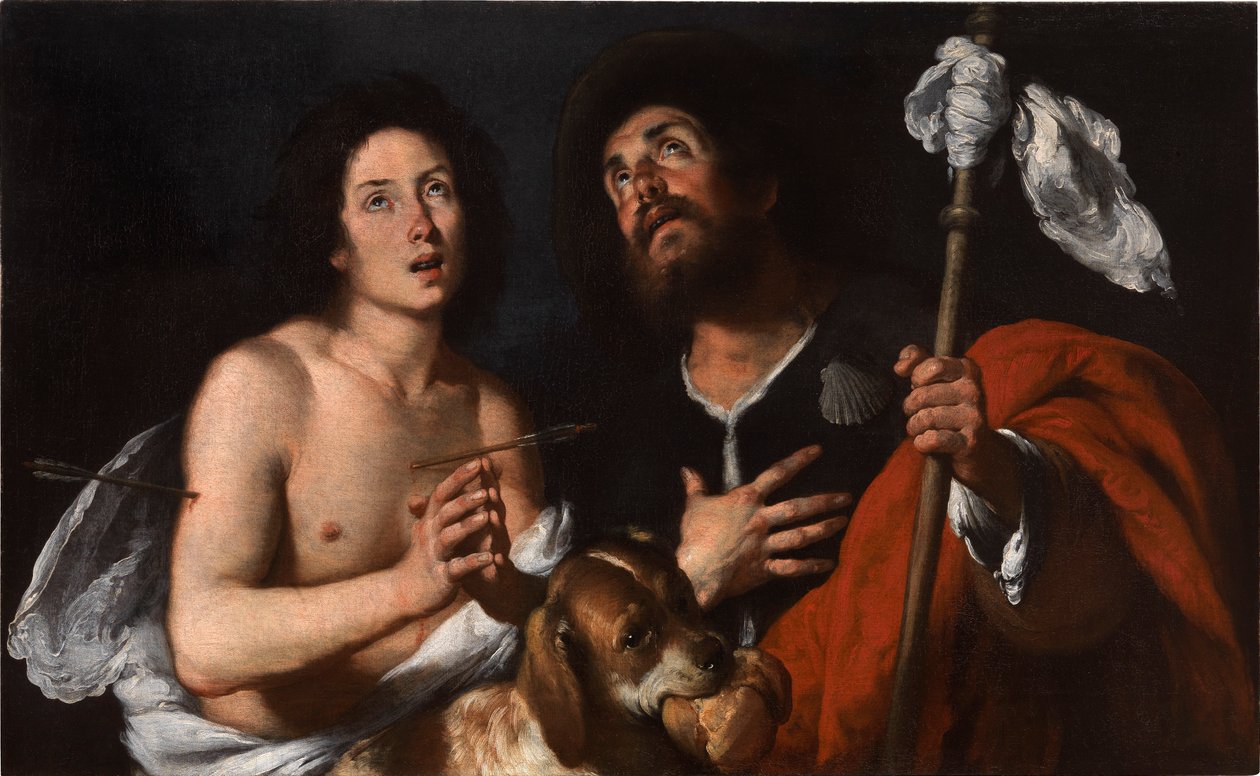 Santos Roque e Sebastião. de Bernardo Strozzi
