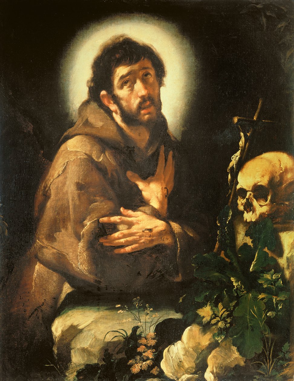 São Francisco em êxtase, c.1615-18 de Bernardo Strozzi