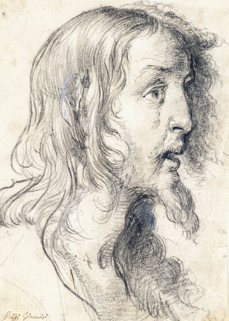 A Cabeça de Cristo em Perfil à Direita, de Bernardo Strozzi