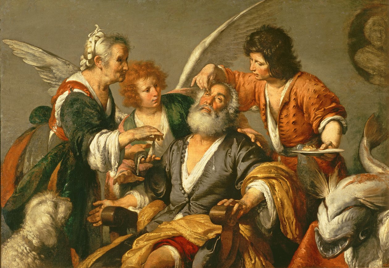 A Cura de Tobit, início dos anos 1630 de Bernardo Strozzi