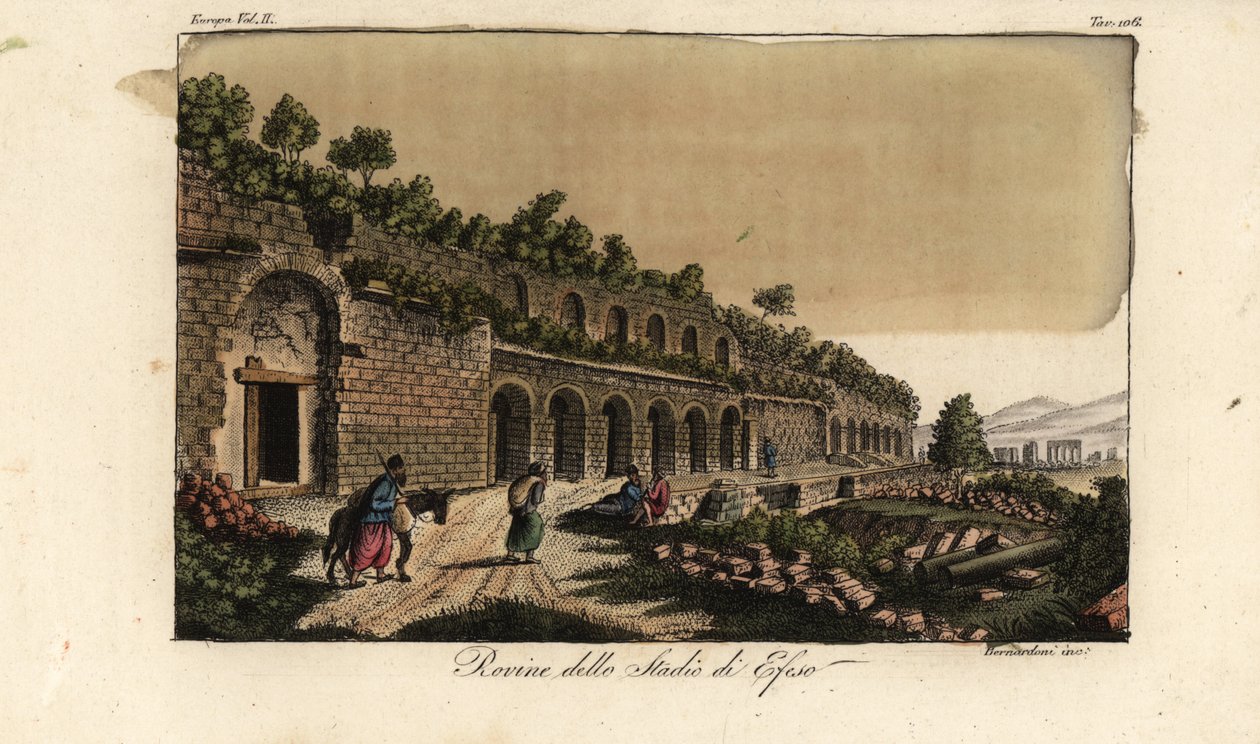 Ruínas do estádio de Éfeso, Grécia de Bernardoni Bernardoni