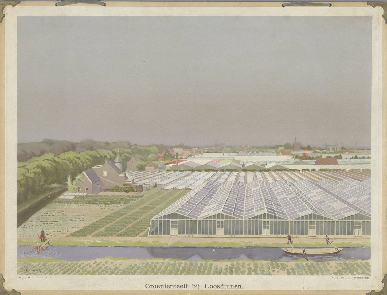 Vegetais cultivados perto de Loosduinen (título sobre o objecto) de Bernardus Bueninck