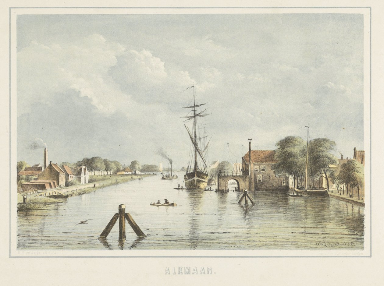Vista de Alkmaar do Bierkade de Bernardus Gerardus ten Berge